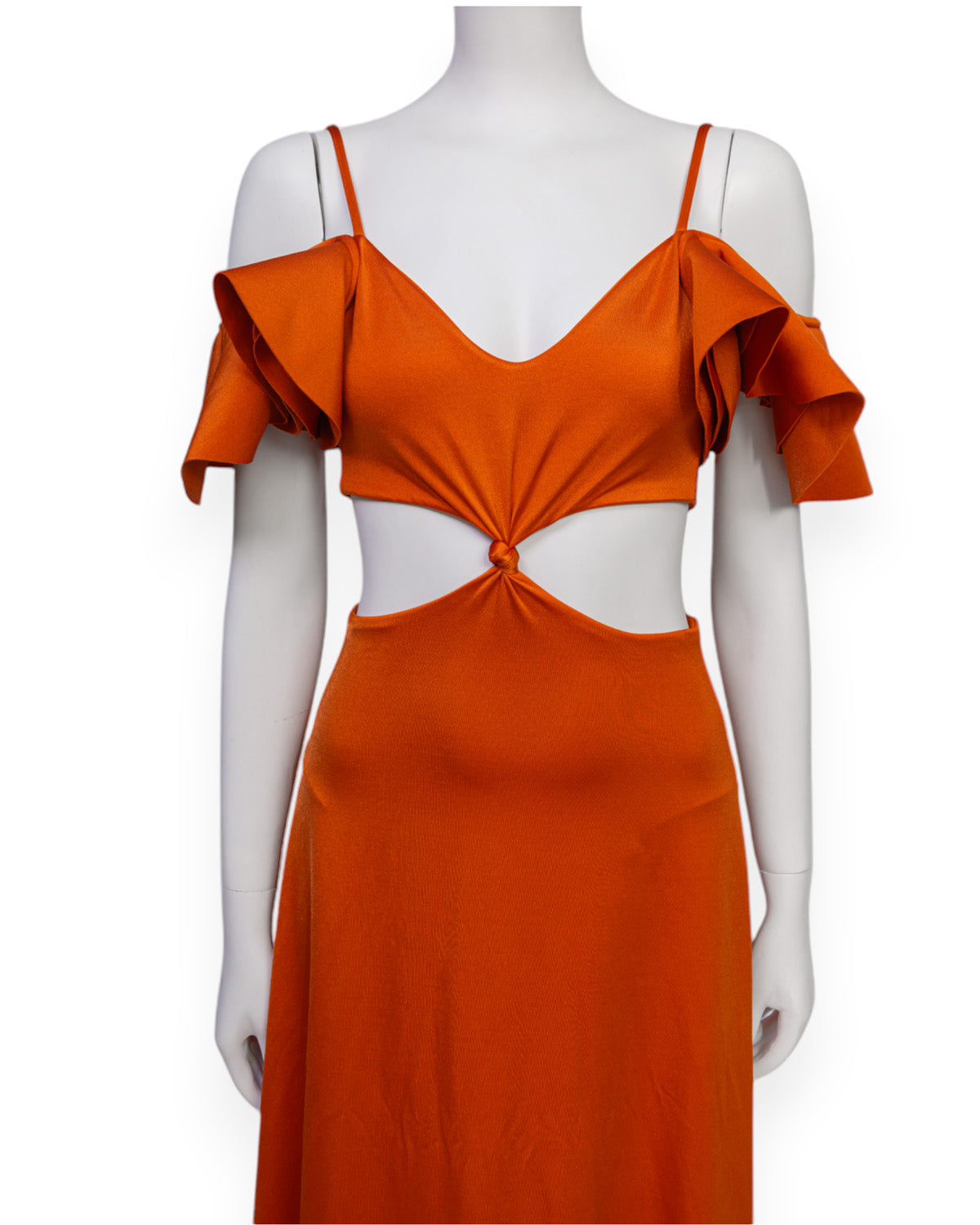 Vestido maxi naranja