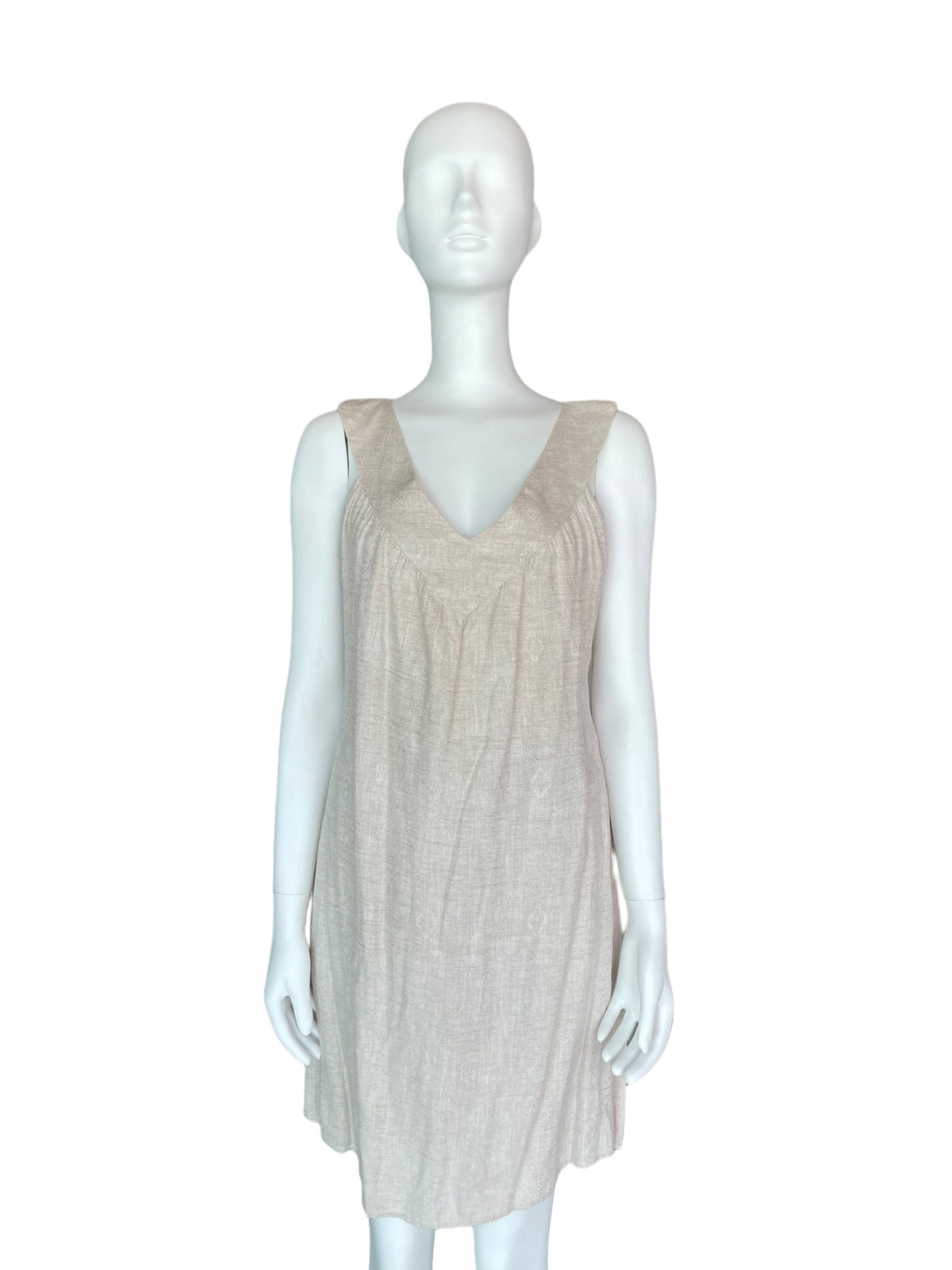 Vestido con sobretodo lino