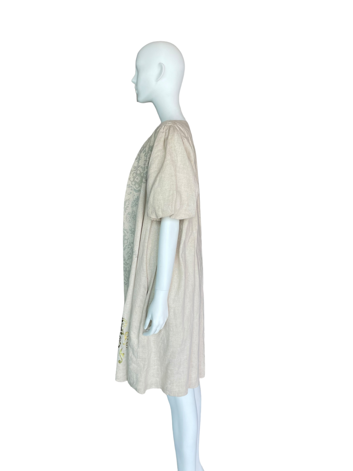Vestido con sobretodo lino