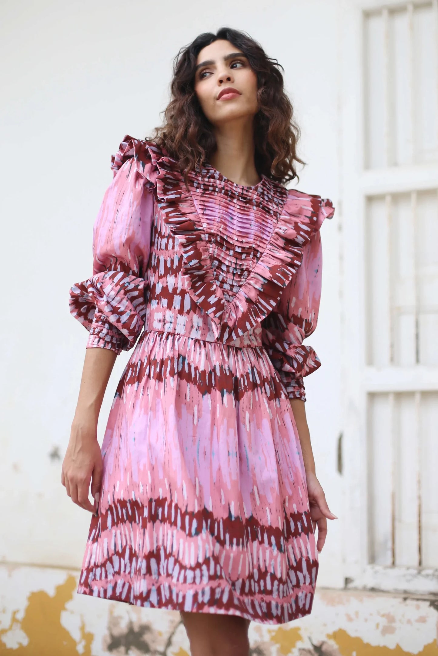 Vestido mini fucsia