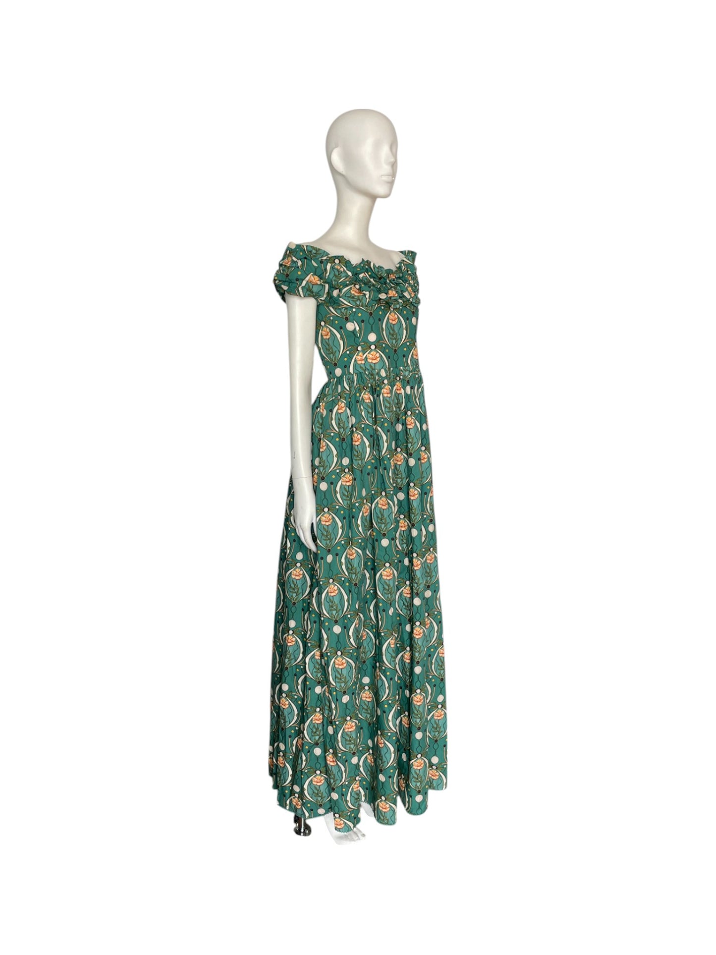 Espliego Lunar Cotton Maxi Dress