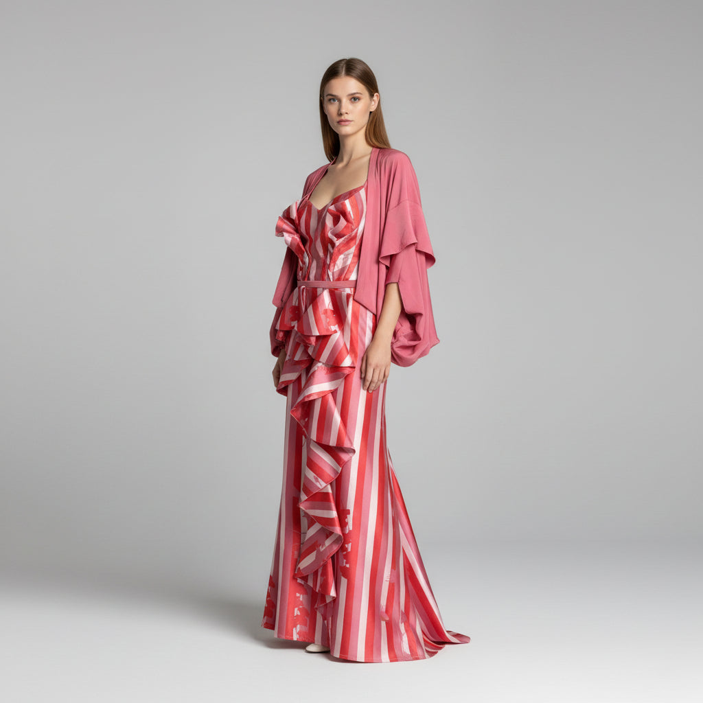 Vestido Maxi con sobrepuesto