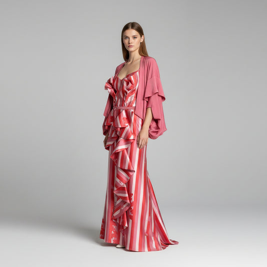 Vestido Maxi con sobrepuesto