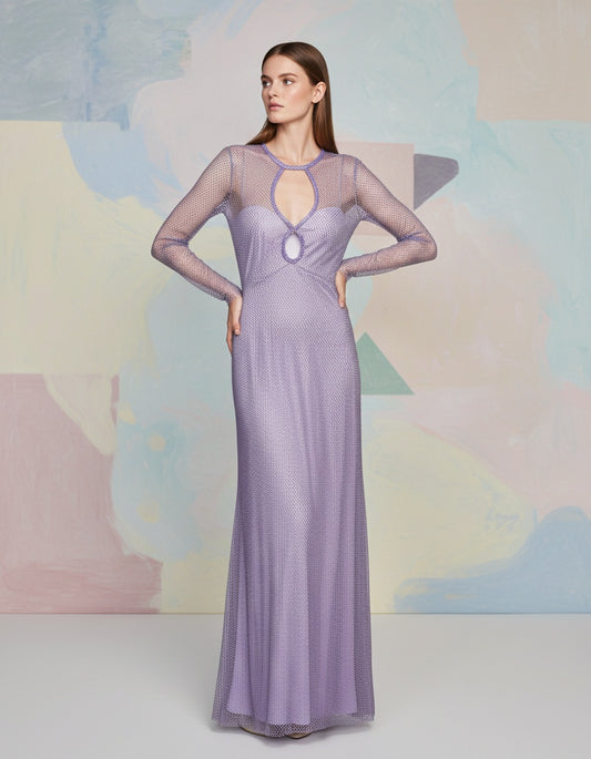 Vestido piedras lila