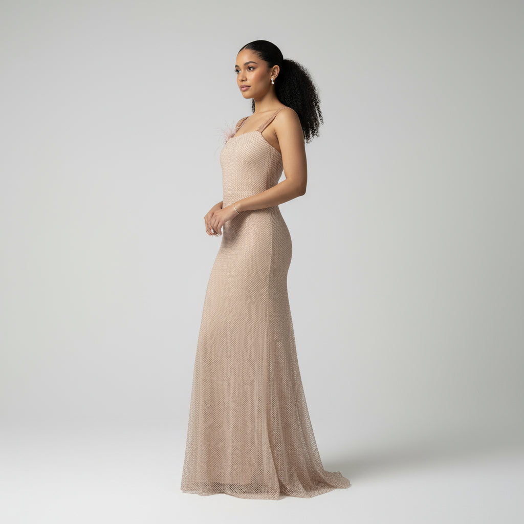 vestido piedras de fiesta sergio cano