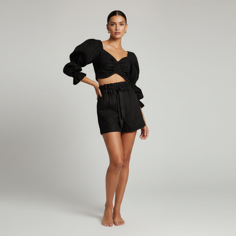 Set top y short negro