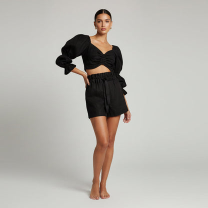 Set top y short negro