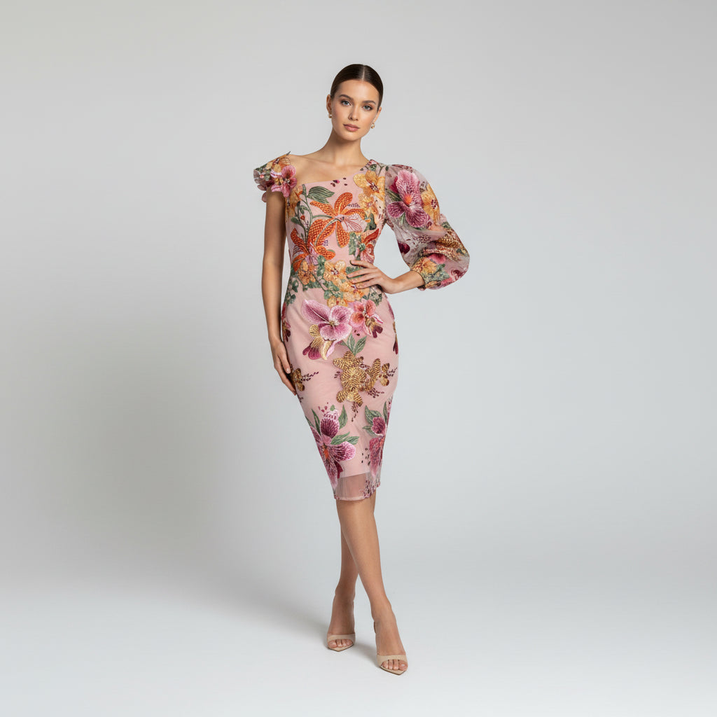 Vestido mini de flores