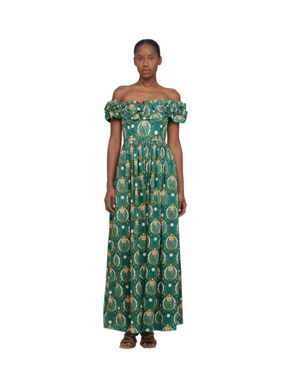 Espliego Lunar Cotton Maxi Dress