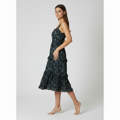 Midi dress coqueta green