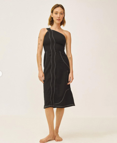 vestido bella mini medio hombro