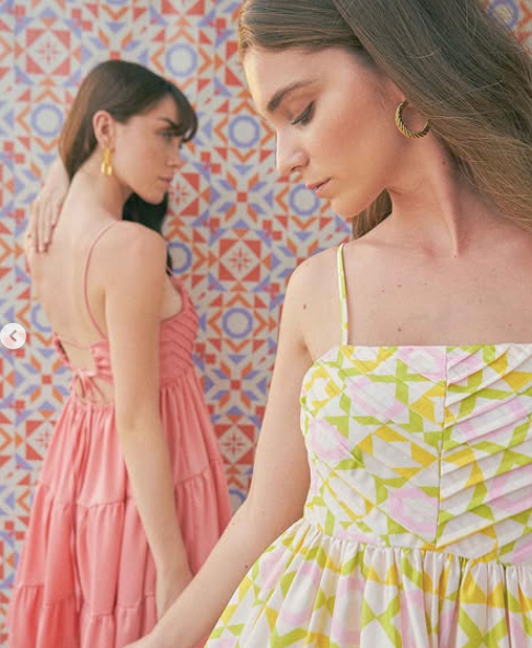 Vestido maxi gaviota naranja