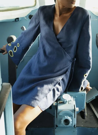 Vestido mini magen tunic navy