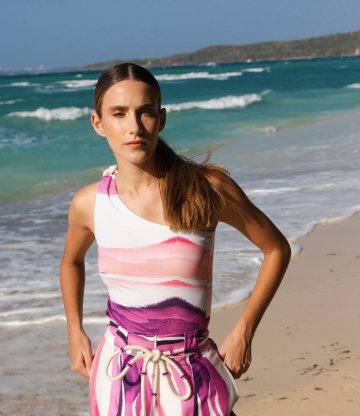 blusa medio hombro