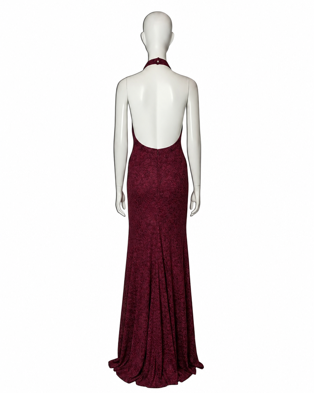 Vestido encaje vino tinto