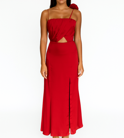 maxi dress rojo
