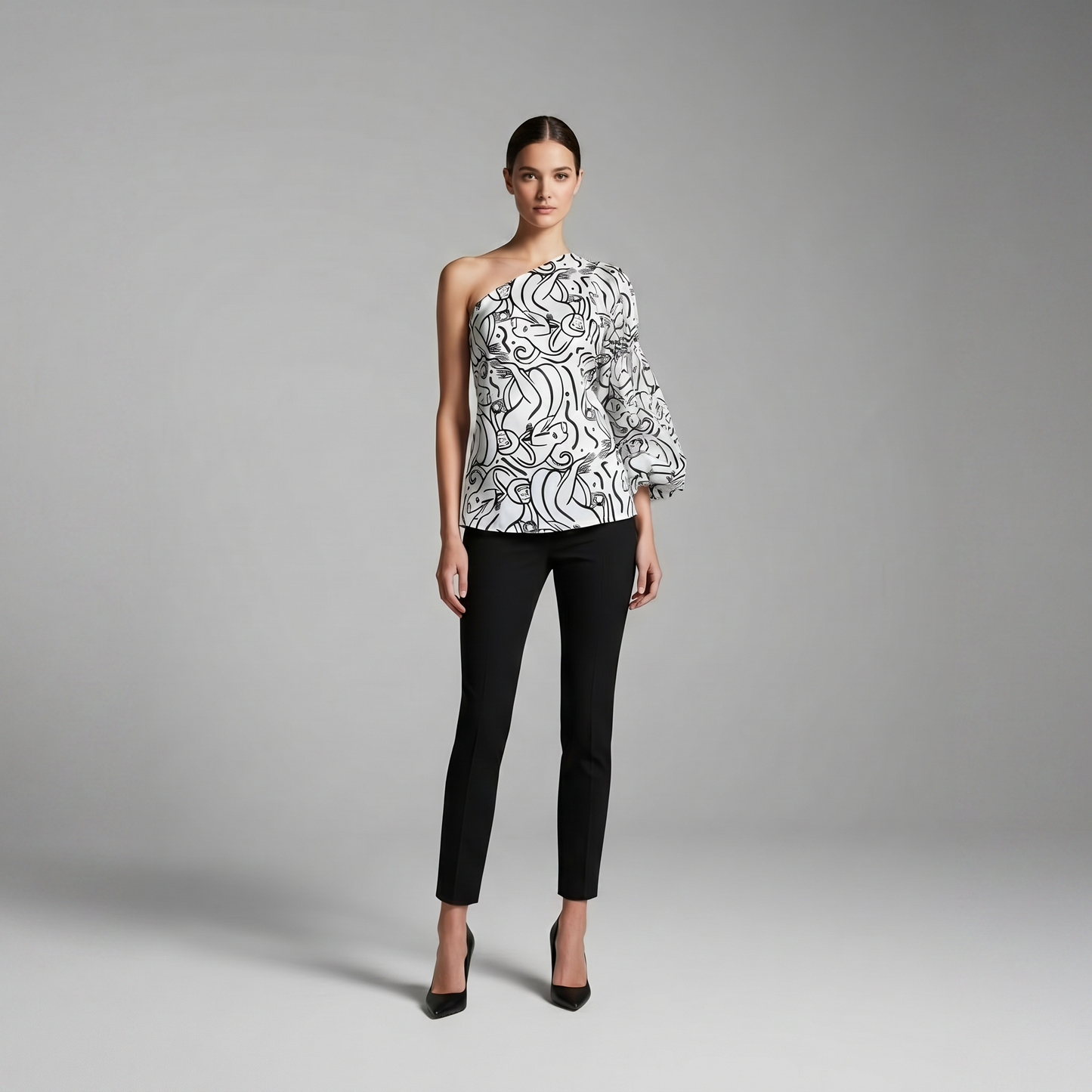blusa medio hombro monos
