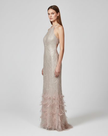 Plumas maxi dress