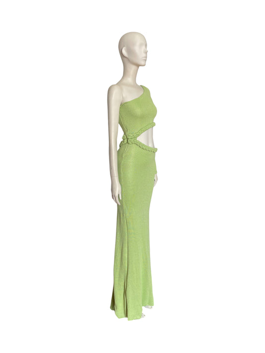 braided maxi dress verde