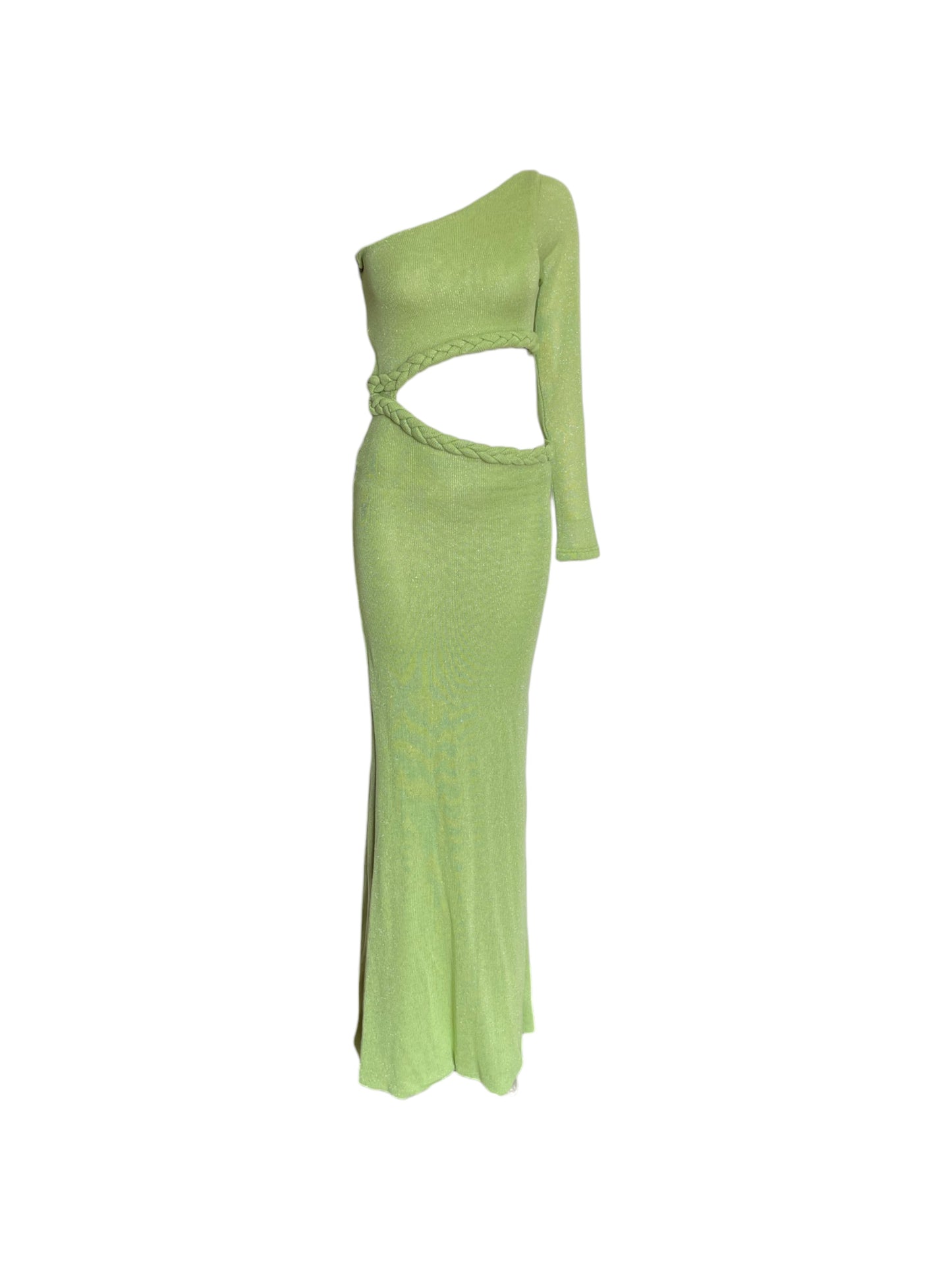 braided maxi dress verde