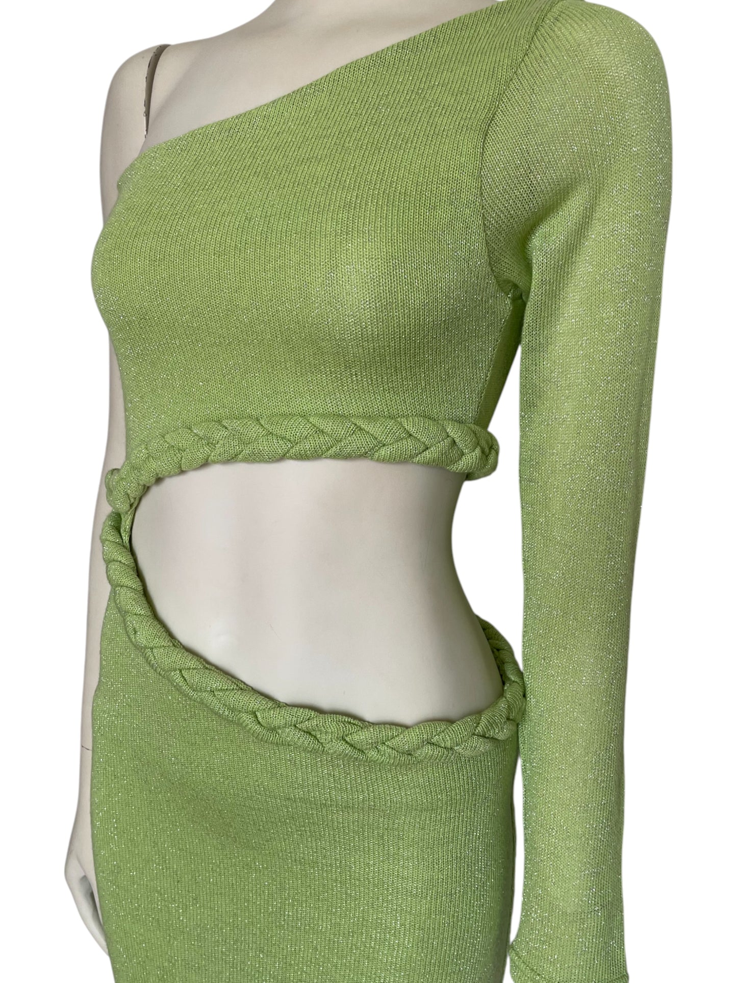 braided maxi dress verde