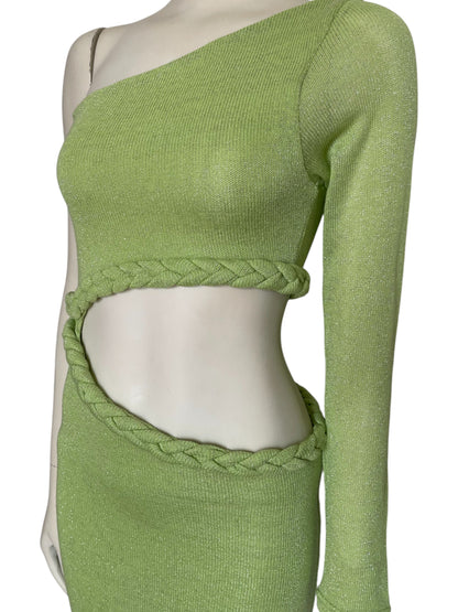 braided maxi dress verde