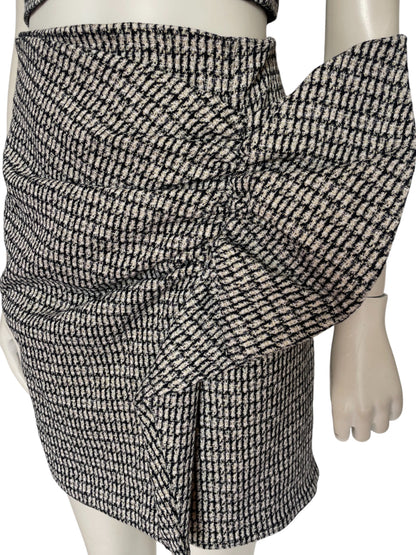 set falda y top black and white