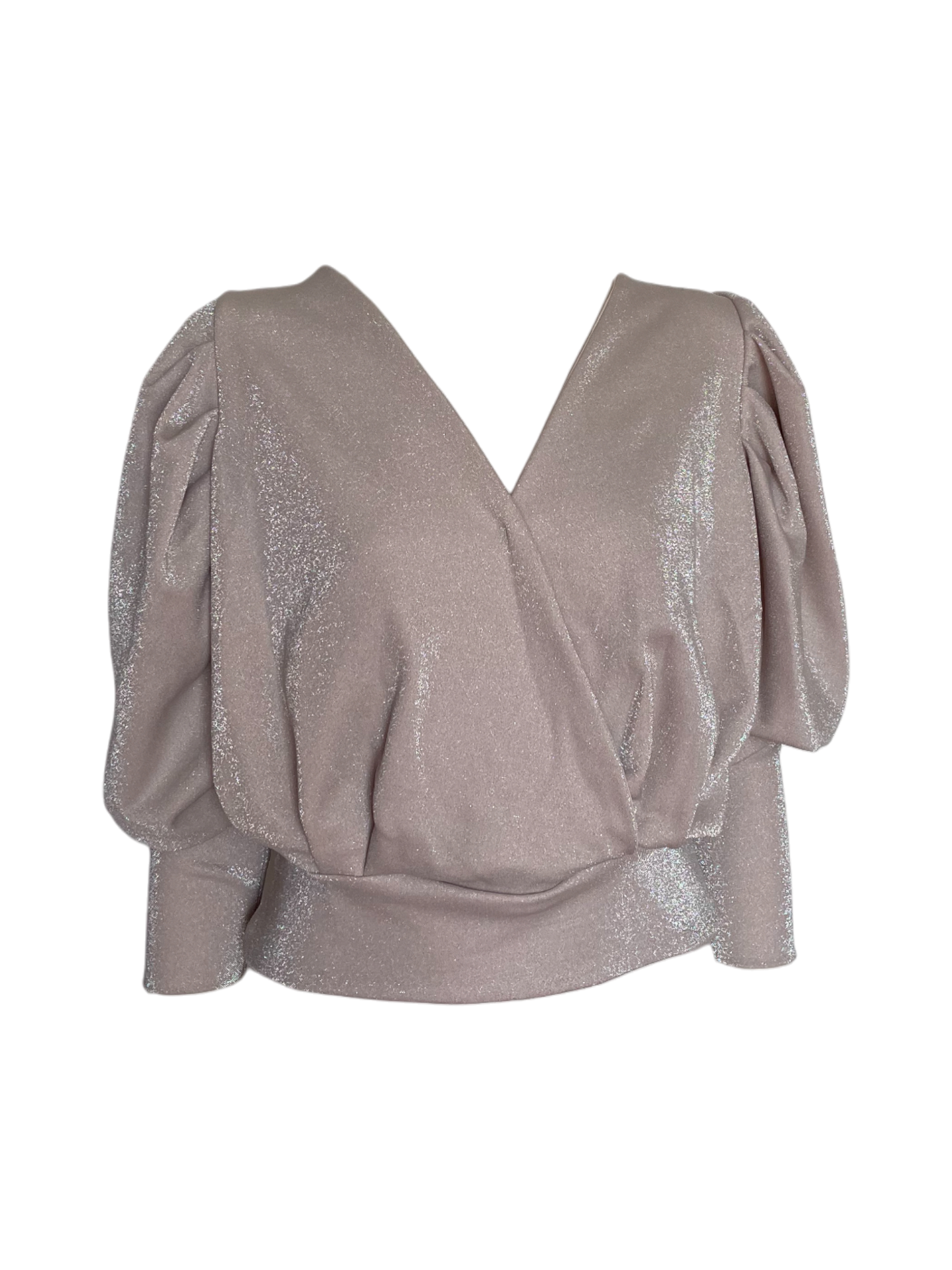 blusa con brillos manga larga