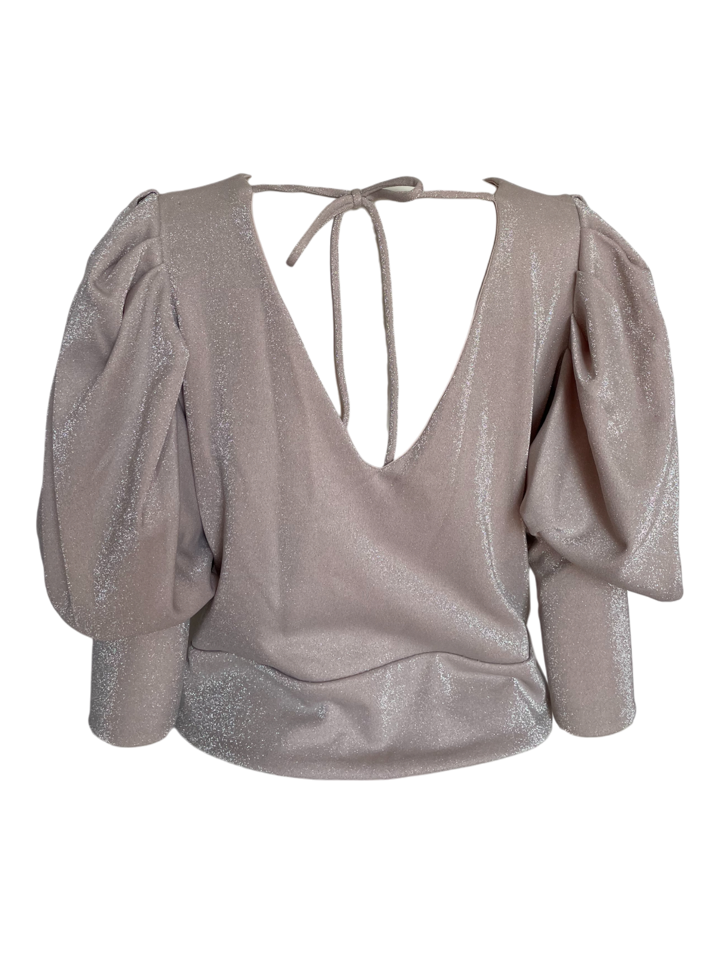 blusa con brillos manga larga