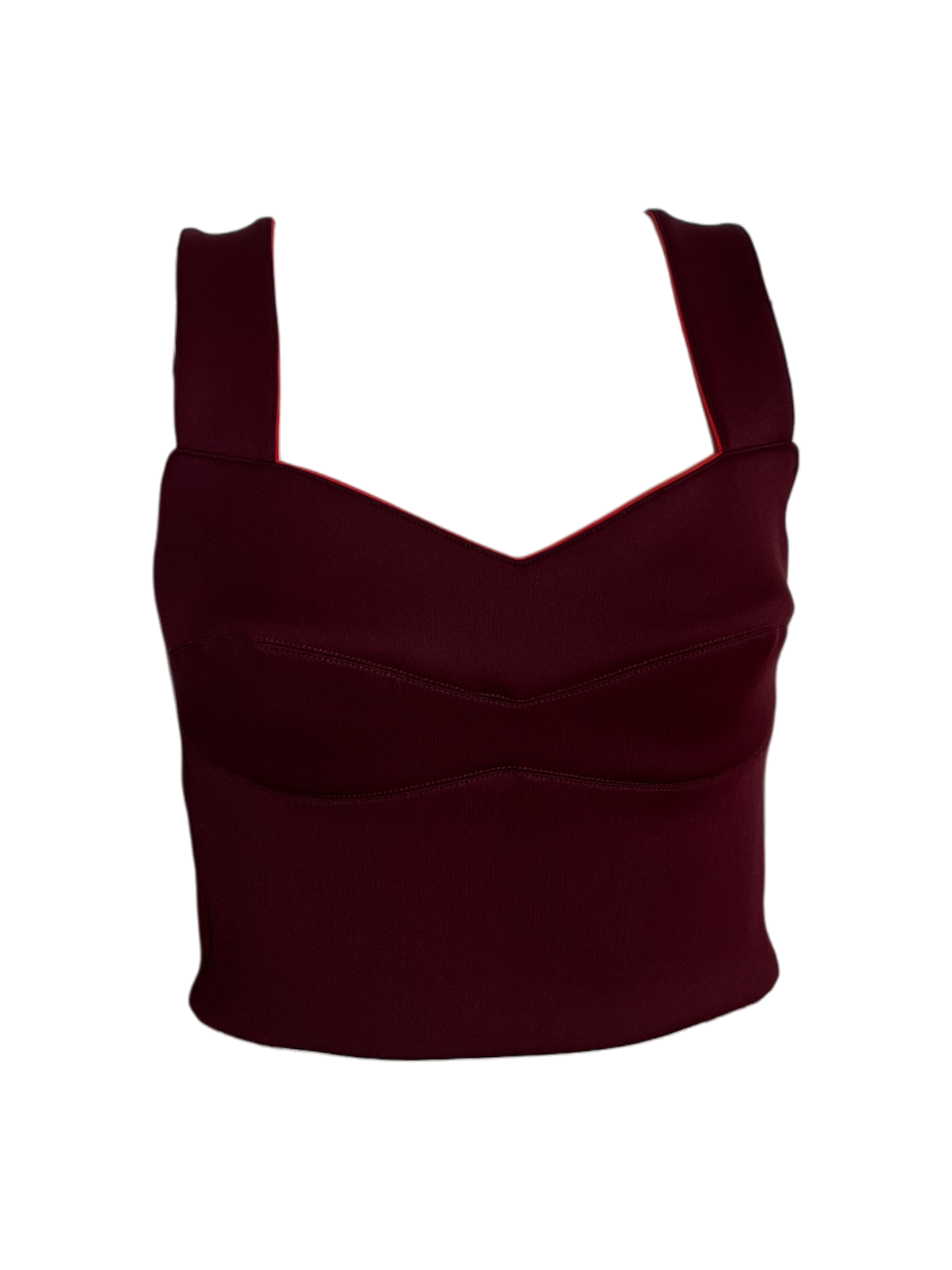 crop top vino tinto