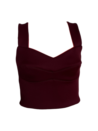 crop top vino tinto