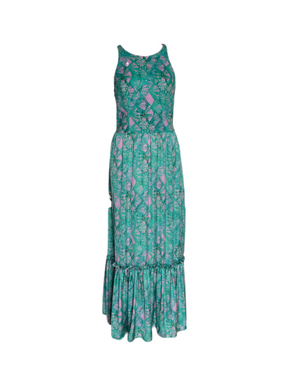 maxi vestido azul acuarela