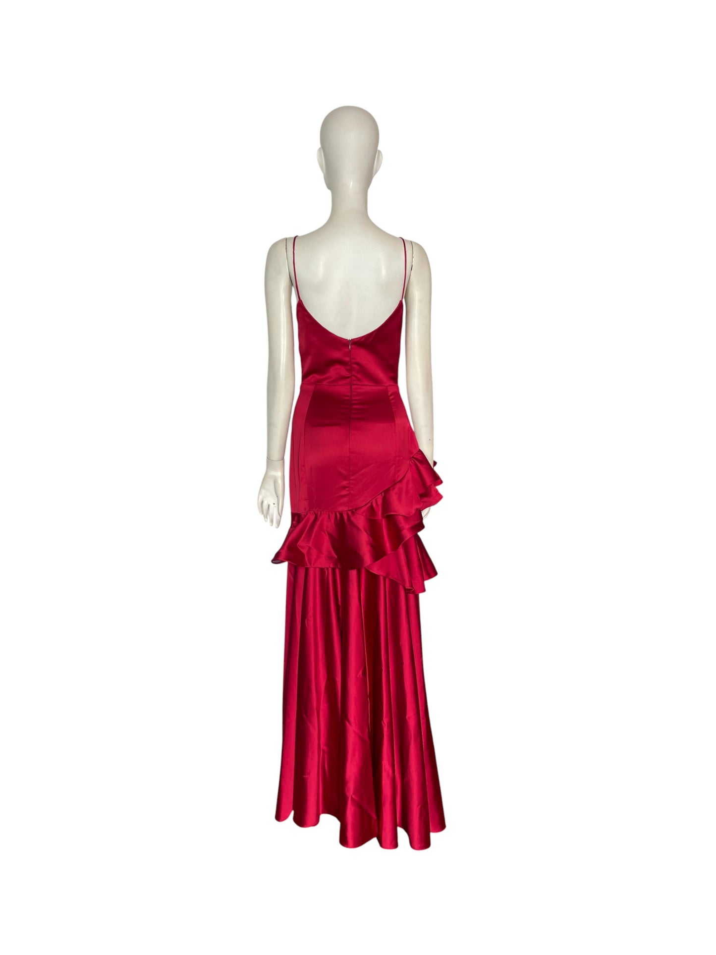 maxi vestido vino tinto