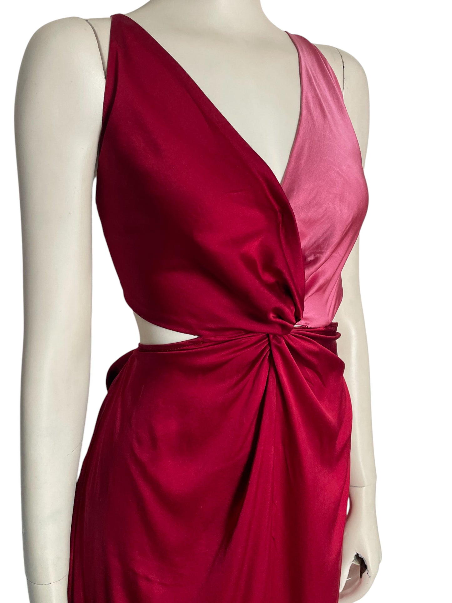Costa Knotted Silk Maxi Dress