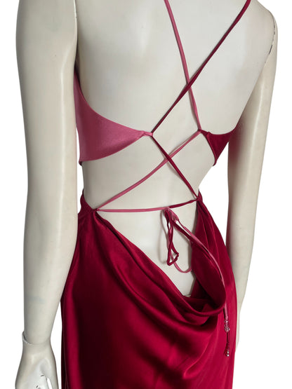 Costa Knotted Silk Maxi Dress