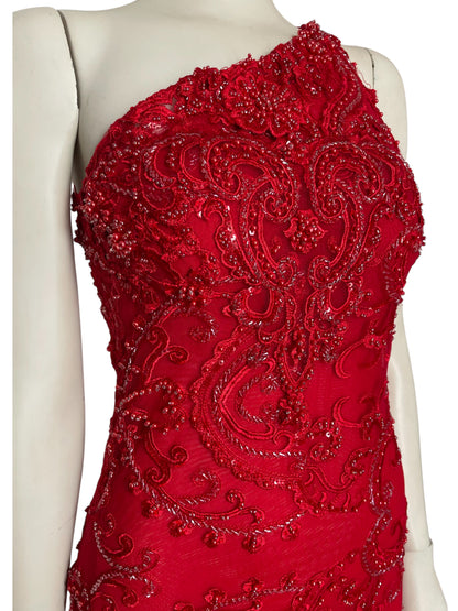 vestido maxi recamado