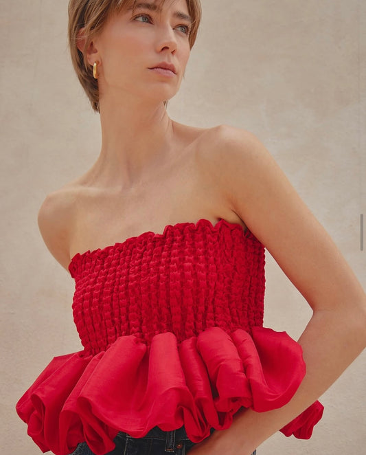 crop top rojo