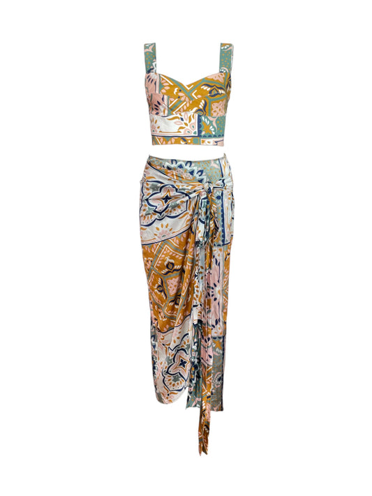 SET TOP Y FALDA  ARABESCOS