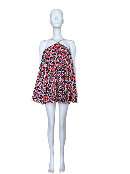 mini vestido celeste warana