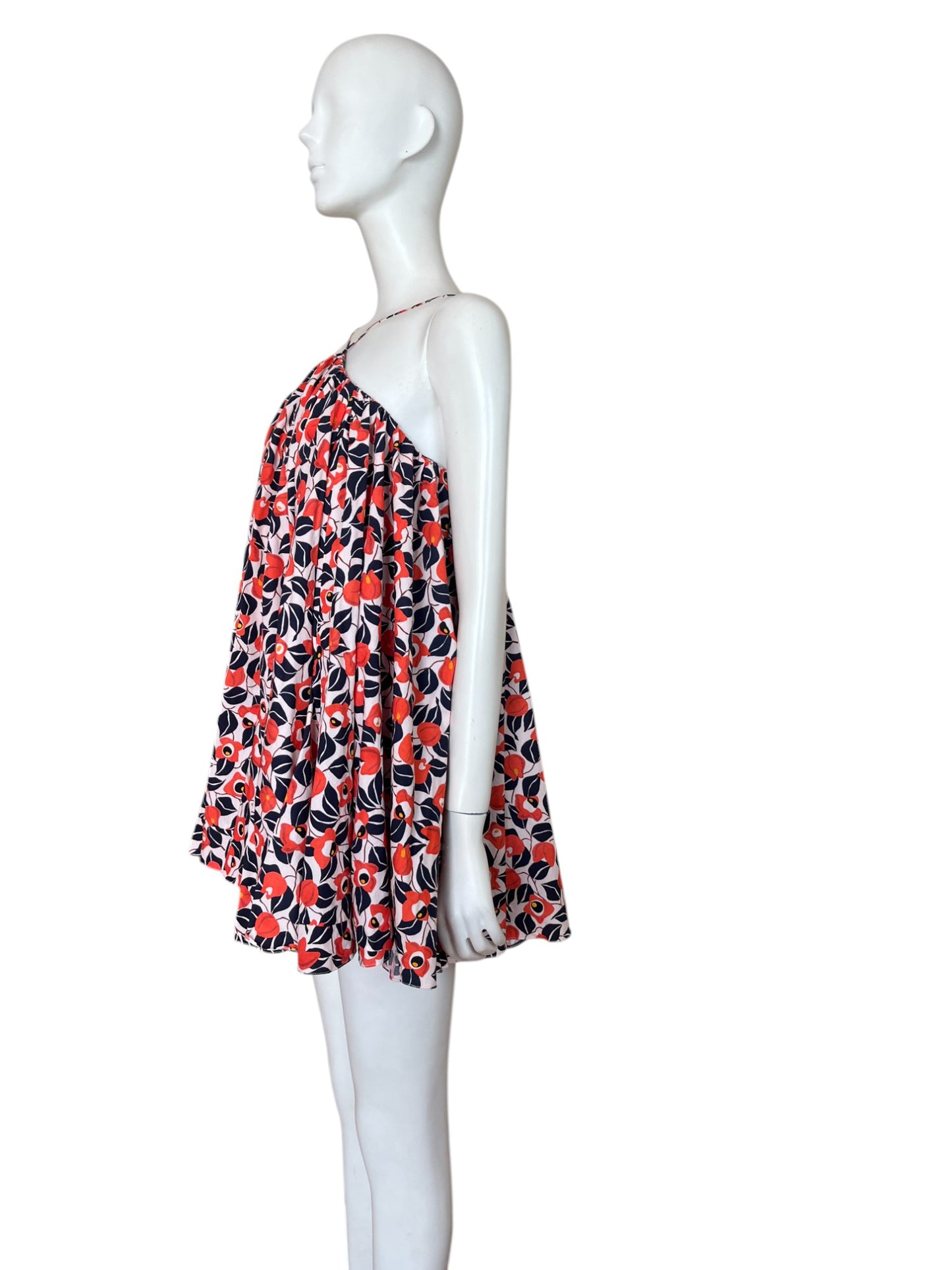 mini vestido celeste warana