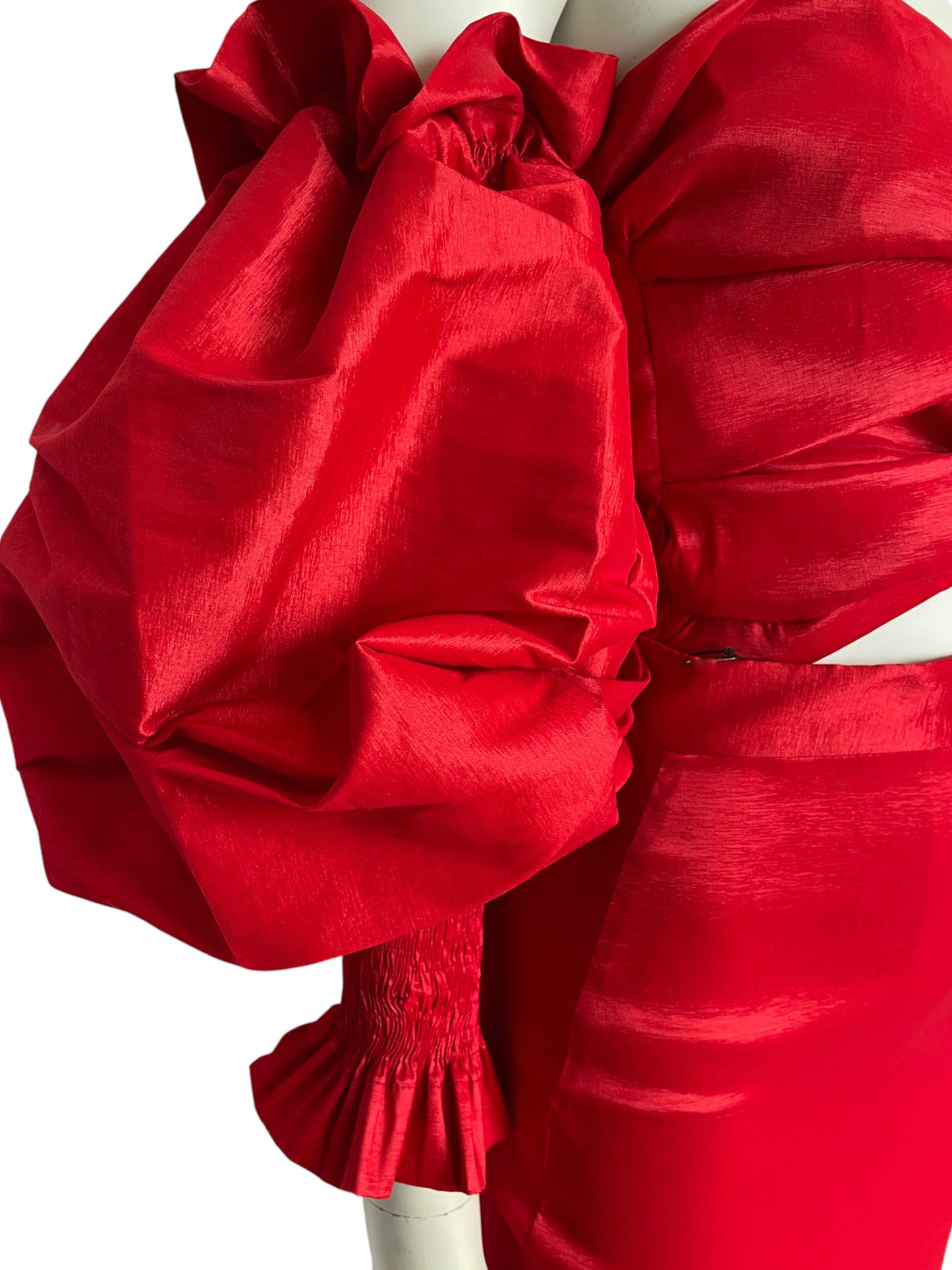 Set falda y top sirena rojo