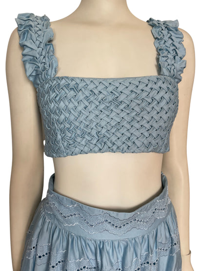 Set falda y top baby blue