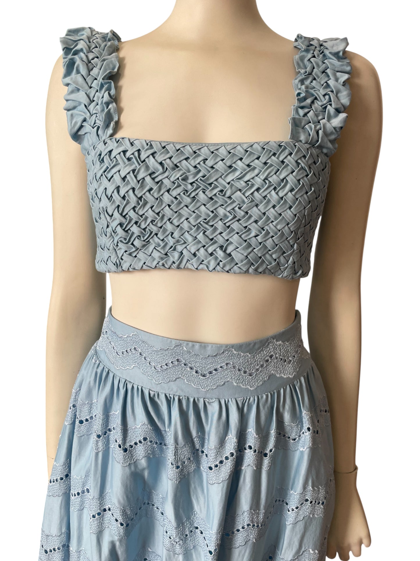 Set falda y top baby blue