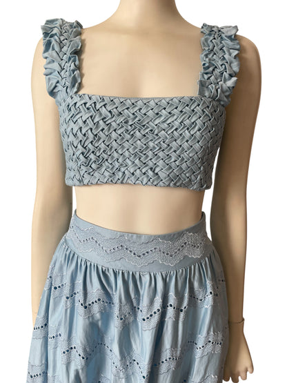 Set falda y top baby blue