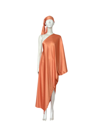 vestido maxi naranja