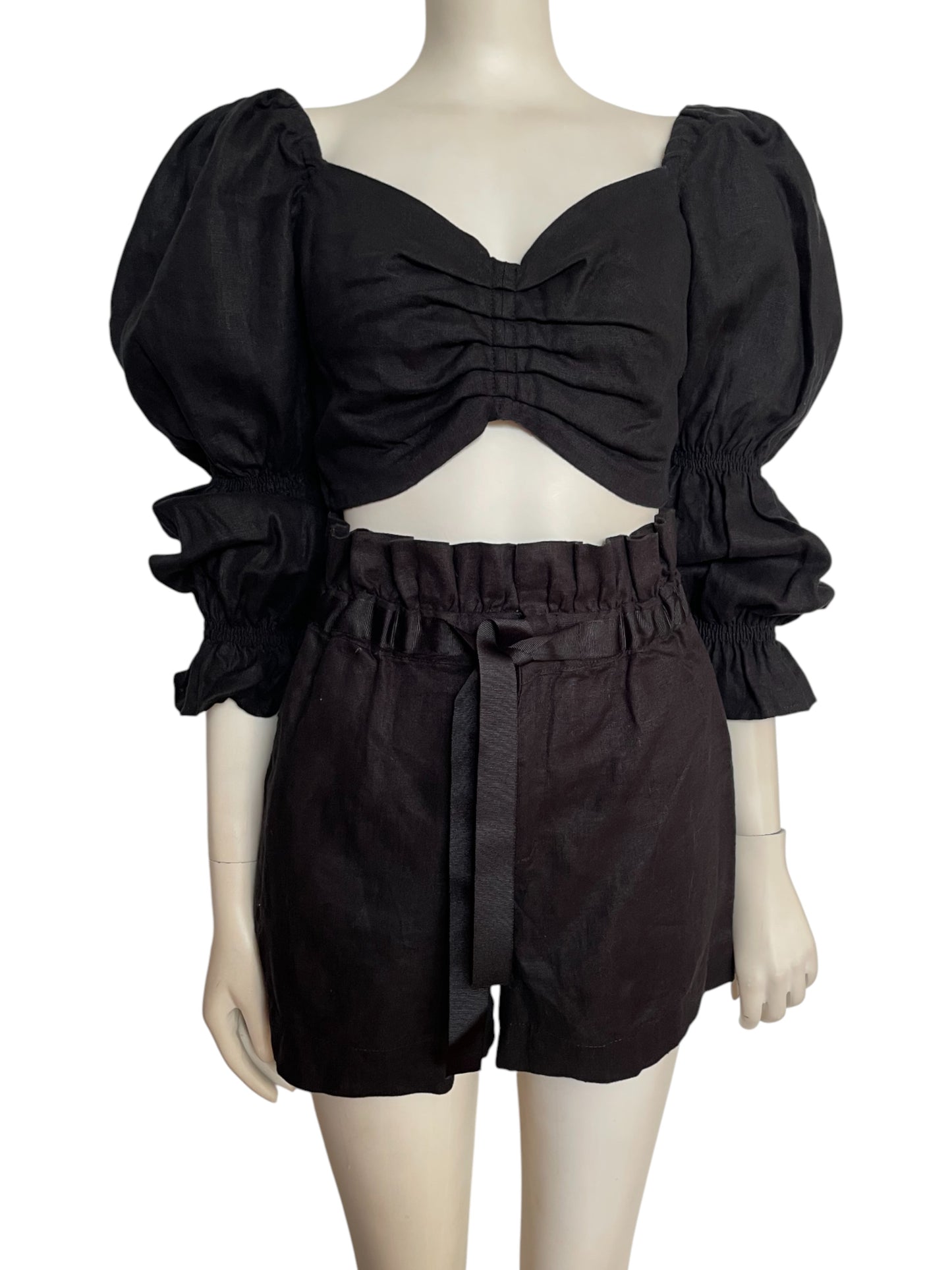 Set top y short negro