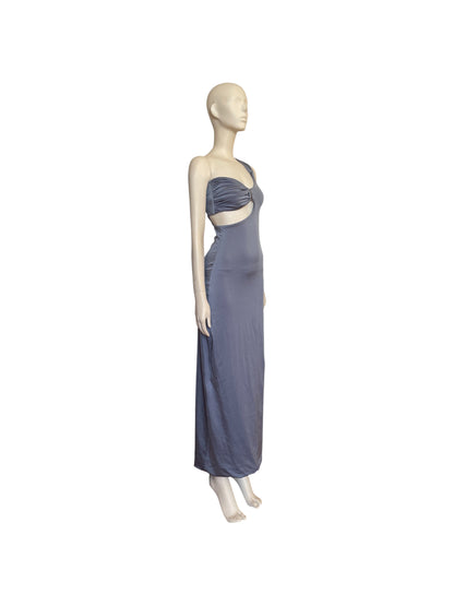 maxi dress azul petroleo