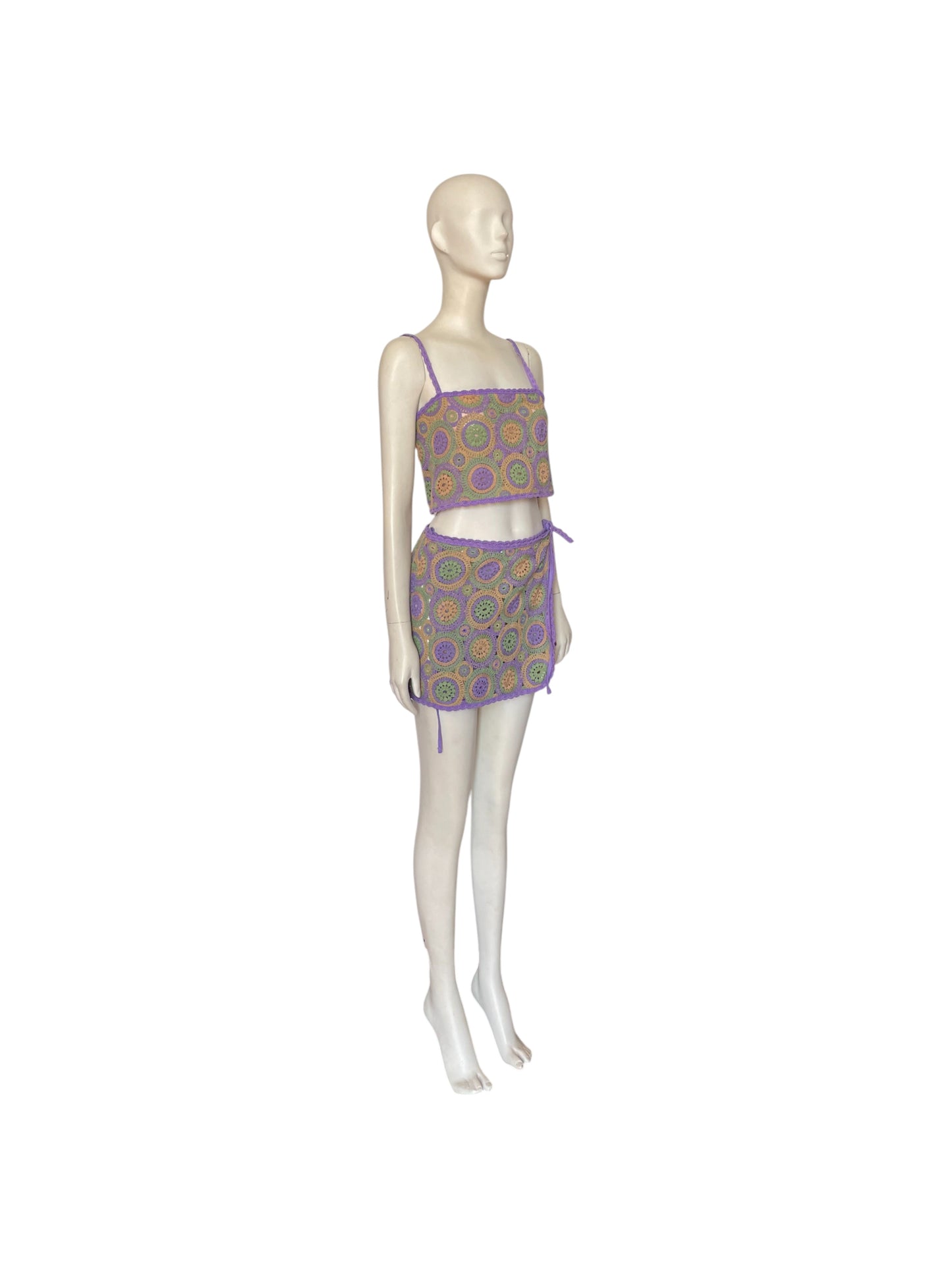 set crochet lila