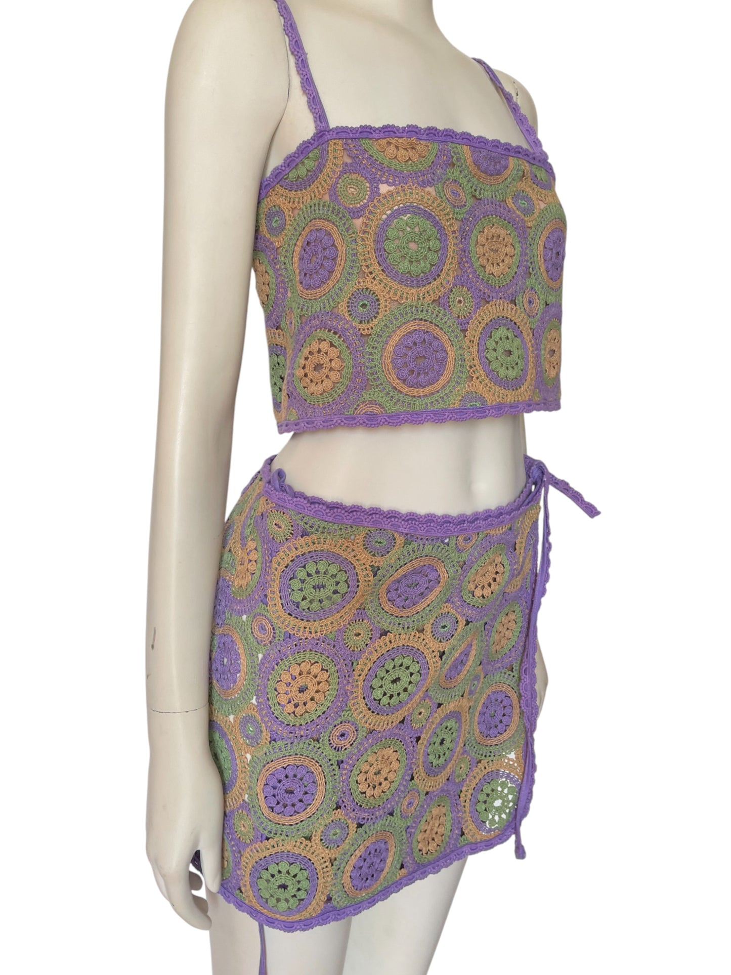 set crochet lila