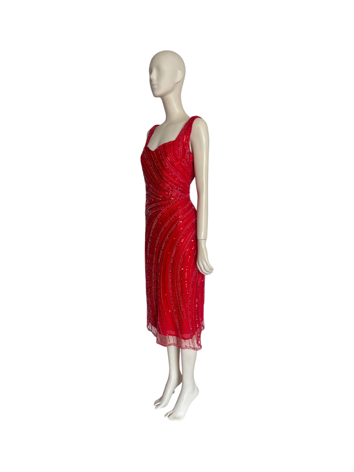 Vestido midi rojo